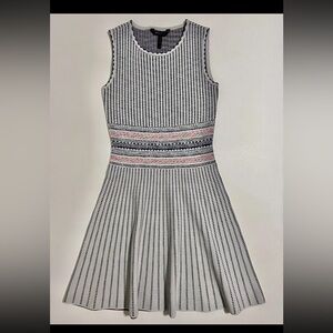 BCBGMaxazria Dress Womens Extra Small Tank Geometric Sweater Dress XS